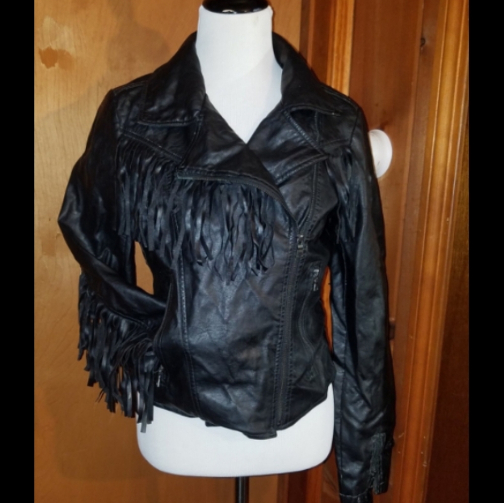 Fringe Leather Jacket